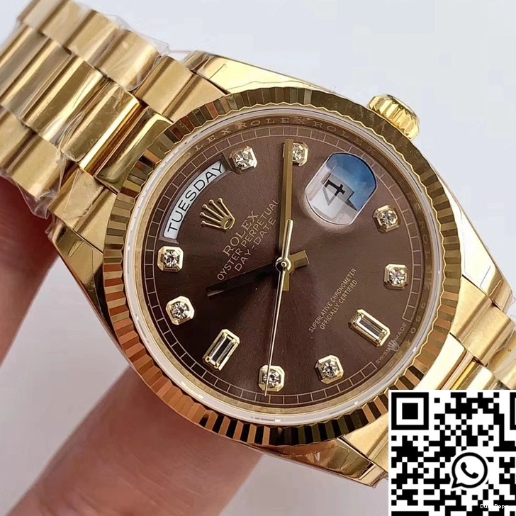 Gray Day-Date M128238-0022 Dial Yellow Rolex Gold EW Factory 0801
